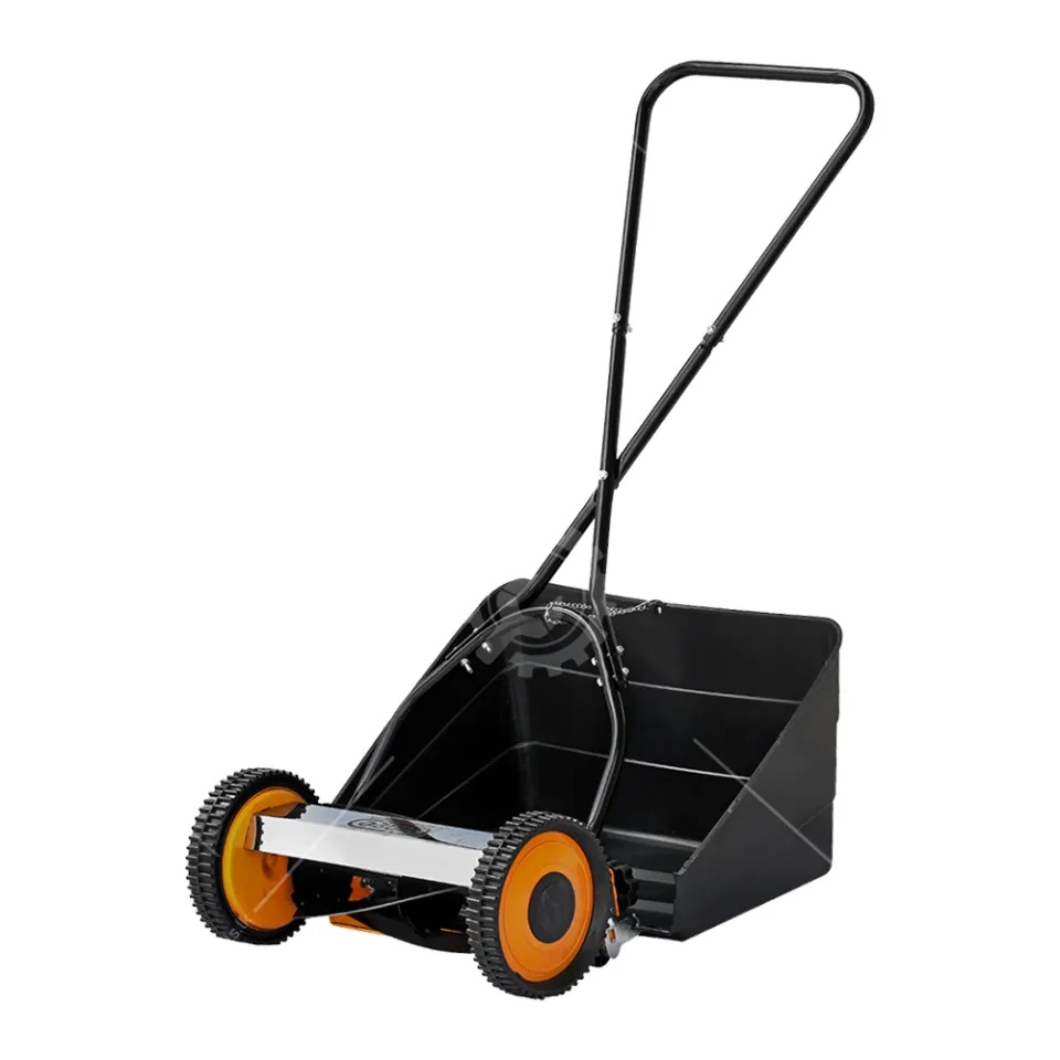 14" 2 Wheels Hand Slider Lawn Mowers Hand Grass Mowers with 4-Sharp 5-Blade and Grass Collectingbox