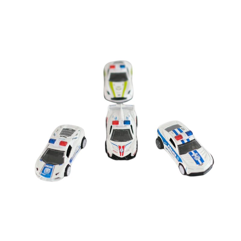 Die Cast Metal 4pcs Police Car Toys