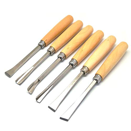 Wood Carving Hand Chisels Set for Woodworking Carpentry - 6 Pcs
