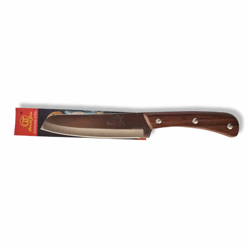 LianJin Stainless Steel Brown Handle Knife (S)